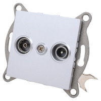 Механизм розетки GUSI ELECTRIC Ugra TV+ SAT, оконечной, СУ, серебро С11TS1-004
