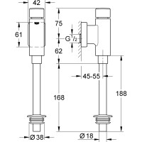 Смывное устройство для писсуара GROHE 37346000