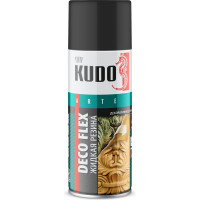 Краска для декоративных работ KUDO DECO FLEX жидкая резина чёрная KU-5302