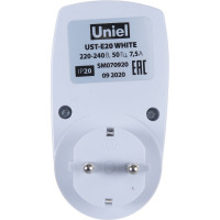 Электронный таймер с розеткой Uniel UST-E20 WHITE UL-00003766