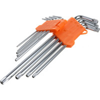 Набор Г-образных ключей TORX АвтоDело T10-T50 длинные с отверстием 9 предметов 39156 14641