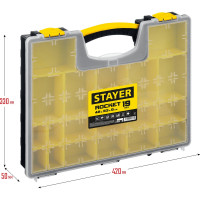 Пластиковый органайзер STAYER Rocket-19 2-38032_z01