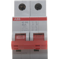 Рубильник ABB 2 полюса SD202/40 рычаг красный 2CDD282101R0040