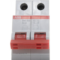 Рубильник ABB 2 полюса SHD202/50 рычаг красный 2CDD272111R0050