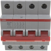 Рубильник ABB 4 полюса SD204/63 рычаг красный 2CDD284101R0063