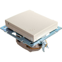 Розетка LEZARD RAIN с/ з с крышкой керамика крем 703-0388-123