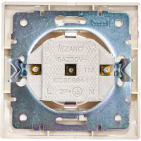 Розетка LEZARD MIRA с/ з керамика крем со вставкой 701-0303-122