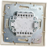 Двойной выключатель LEZARD MIRA крем со вставкой 701-0303-101