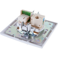 Розетка LEZARD MIRA компьютер+телефон белый с белой вставкой 701-0202-143