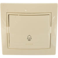 Кнопка звонка LEZARD MIRA крем со вставкой 701-0303-103
