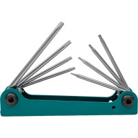 Набор ключей Rockforce TORX складной 8 предметов T5H-T10H, T15H, T20H c отверстием RF-5087TF(27352)