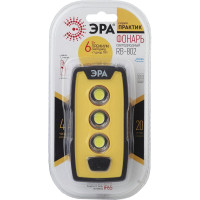Рабочий фонарь ЭРА RB-802 серия Практик  6Вт COB 1Вт LED, пластик, 3xAAA, защита IP65, крючок Б0029180