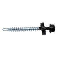 Кровельный саморез Daxmer 4,8х50 RAL 9005 сверло №1, 150 шт 00000316565