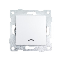 Выключатель GUSI ELECTRIC Ugra 1 клавиша, индикация, СУ, 10А, 250В, серебро С11В18-004