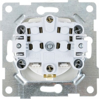 Розетка GUSI ELECTRIC Ugra МЕХ 1-ой с/з с з/ш, СУ, 16А, 250В, белый С11Р4-001