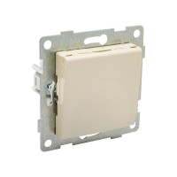 Розетка GUSI ELECTRIC Ugra МЕХ 1-ой с/з с з/ш и крышкой, СУ, 16А, 250В, бежевый С11Р91-003