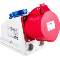 Настенная комбинированная розетка PCE 32А 380V 3P+N+E IP44 9225-6