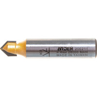 Фреза пазовая c углом 90 градусов (9.53x9.53x43 мм; S=12 мм) ARDEN 200211