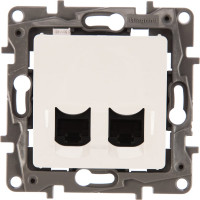 Розетка Legrand компьютерная двойная RJ45 категория 6 UTP Legrand Etika белый 672254