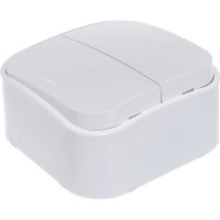 Выключатель Legrand двухклавишный Legrand Quteo IP20 10А 250В винтовые зажимы накладной монтаж белый 782202