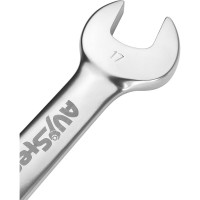Комбинированный трещоточный укороченный ключ AV Steel 17мм шт AV-315317