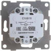 Выключатель GUSI ELECTRIC Bravo 1 клавиша, индикатор, СУ, 10А, 250В, белый С10В18-001
