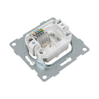 Телефонная розетка GUSI ELECTRIC Bravo RJ12, одинарная, СУ, белая С10Т1-001