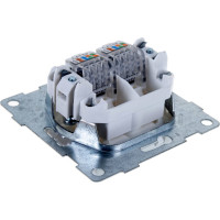 Телефонная розетка GUSI ELECTRIC Bravo RJ12, двойная, СУ, белый С10Т2-001