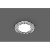 Встраиваемый светильник для натяжных потолков с белой LED подсветкой Feron CD4027 GX53 прозрачный, 29541