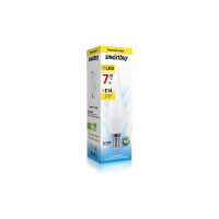 Светодиодная лампа Smartbuy LED свеча на ветру, матовая C37-07W/3000/E14 SBL-C37Tip-07-30K-E14