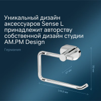 Держатель для туалетной бумаги, хром AM.PM A7434100