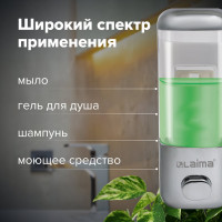 Диспенсер для жидкого мыла ЛАЙМА наливной, 0,5 л, ABS-пластик, хром, 601793