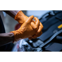 Ультрапрочные нескользящие нитриловые перчатки, 50 шт, р.8/M, 0,15мм Jeta Safety 050NATRIX-OR-08-M