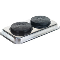 Прямоугольная металлическая магнитная миска для крепежа АвтоDело 142х241 мм 40326 15133