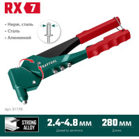 Литой поворотный заклепочник KRAFTOOL RX-7 360°, 2.4 - 4.8 мм 31176_z01