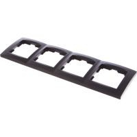 Рамка Smartbuy 4-местная пластик черная Нептун SBE-05b-Plastic-FR-4