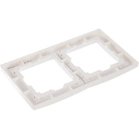 Рамка Smartbuy 2-местная пластик белая Нептун SBE-05w-Plastic-FR-2