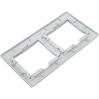 Рамка Smartbuy 2-местная горизонтальная серебро Венера SBE-01s-00-FR-2