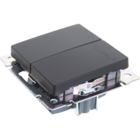Выключатель Smartbuy 2-клавишный 10А черный Нептун SBE-05b-10-SW2-0