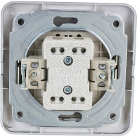 Выключатель Smartbuy 2-клавишный 10А черный Марс SBE-02b-10-SW2-0-c