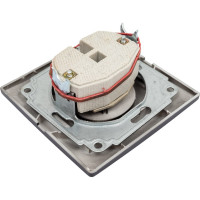 Розетка Smartbuy 1-местная без заземления 10А черная, Венера SBE-01b-10-S1-N-c