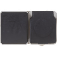 Блок розетка+выключатель Smartbuy IP54 Сатурн SBE-04w-16-SWS