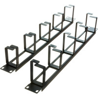 Органайзер NIKOMAX 19", 1U, кольца 60мм 2шт. NMC-OK600H-1U-BK-2