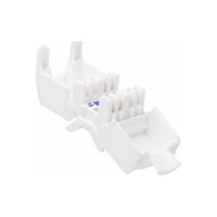 Модуль Keystone NIKOMAX Кат.5е, RJ45/8P8C, 180 градусов, самозажимной, неэкран., белый NMC-KJUD2-ET-WT