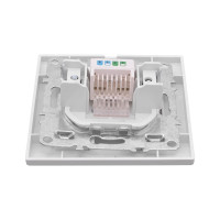 Розетка EKF Минск RJ-45 1-местная СП белая Basic ERK01-035-10