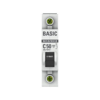 Автоматический выключатель EKF Basic ВА 47-29, 1P, 50А, C, 4,5кА mcb4729-1-50C