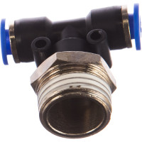 Фитинг Т-образный с наружной резьбой (6 мм; 1/2") для пластиковых трубок ROCKFORCE RF-SPB06-04(2058)