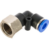 Фитинг угловой для пластиковых трубок (6 мм; 1/4F) ROCKFORCE RF-SPLF06-02(2317)