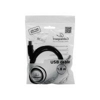Кабель Cablexpert USB 2.0 Pro AM/BM, 1.8м, экран, черный, пакет CCP-USB2-AMBM-6