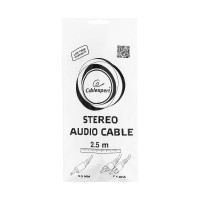 Кабель Cablexpert аудиоJack 3.5(M)/2xRCA, 2.5м, черный, пакет CCA-458-2.5M